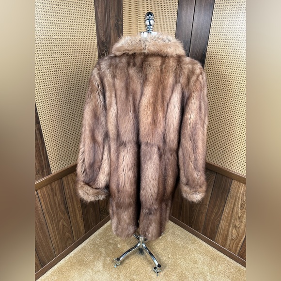Amoress Made in Sweden Stone Marten Sable Fur Coat Jacket Stroller Medium - Picture 5 of 11
